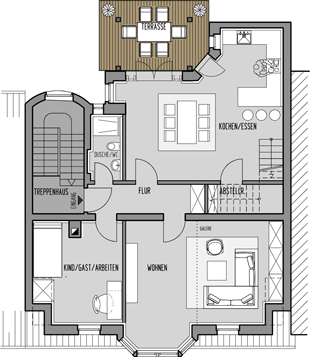 Grundriss Altenwoogstraße 13 - Wohnung 3A - Level 1 - 2. OG