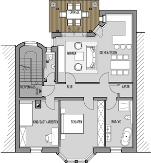 Grundriss Altenwoogstraße 13 - Wohnung 2 - 1. OG