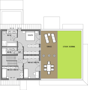 Grundriss Eichenstraße 4 - Wohnung 3 - Level 2 - DG