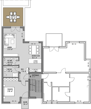 Grundriss Eichenstraße 4 - Wohnung 2 - 1. OG